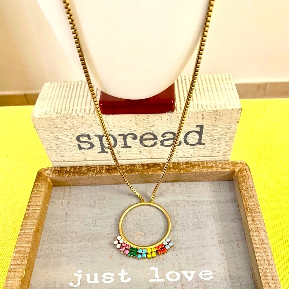 Loren Hope -Emma Pendant Lobster Clasp Colorful Crystals Necklace — image 3 of 6